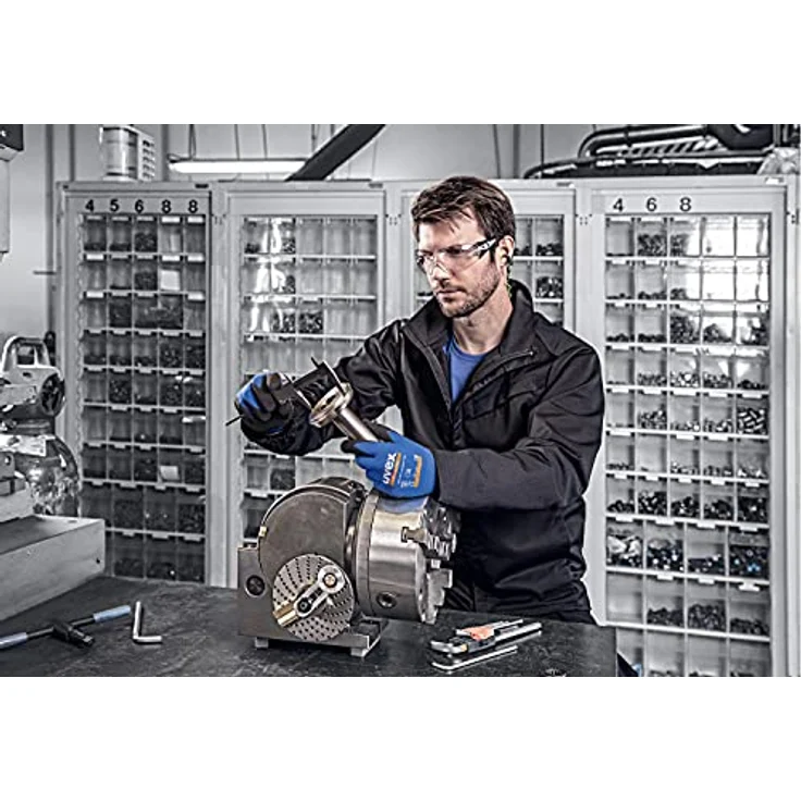 uvex athletic lite 60027 1 Paar Arbeitshandschuhe nach EN 388 - Mechaniker Handschuhe für Werkstatt und Arbeit Gr. 10 (XL) – Bild 8