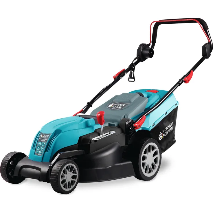 Könner & Söhnen Elektrorasenmäher KS 38LM, 38 cm Schnittbreite, 3250 U/min 1400 W, maximale Leistung ohne Unterbrechungen, schwarz-rot