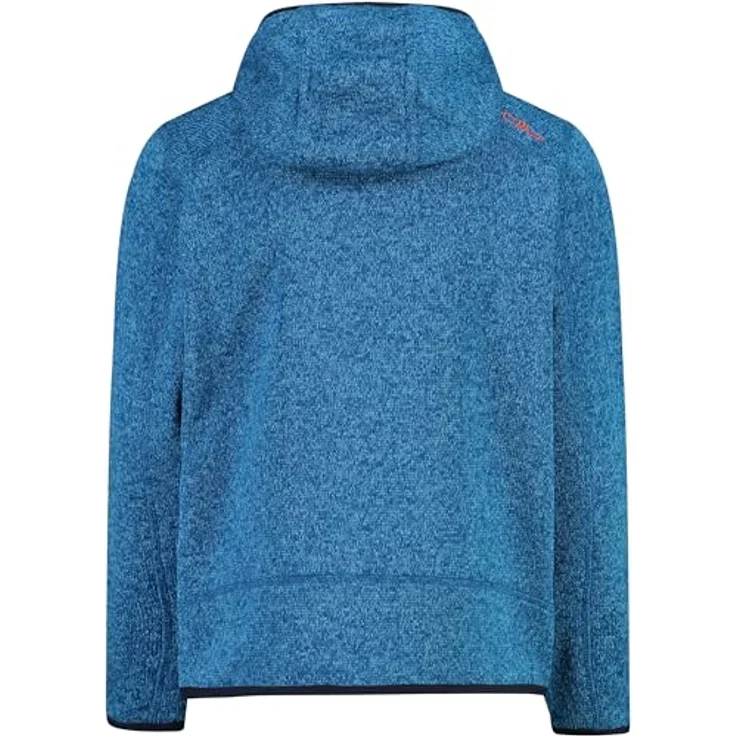 CMP Campagnolo Boy's Jacket Fix Hood Jacquard Knitted, Fleecejacke aus Knit Tech Fleece, blau, Größe 164, atmungsaktiv und schnell trocknend – Bild 2
