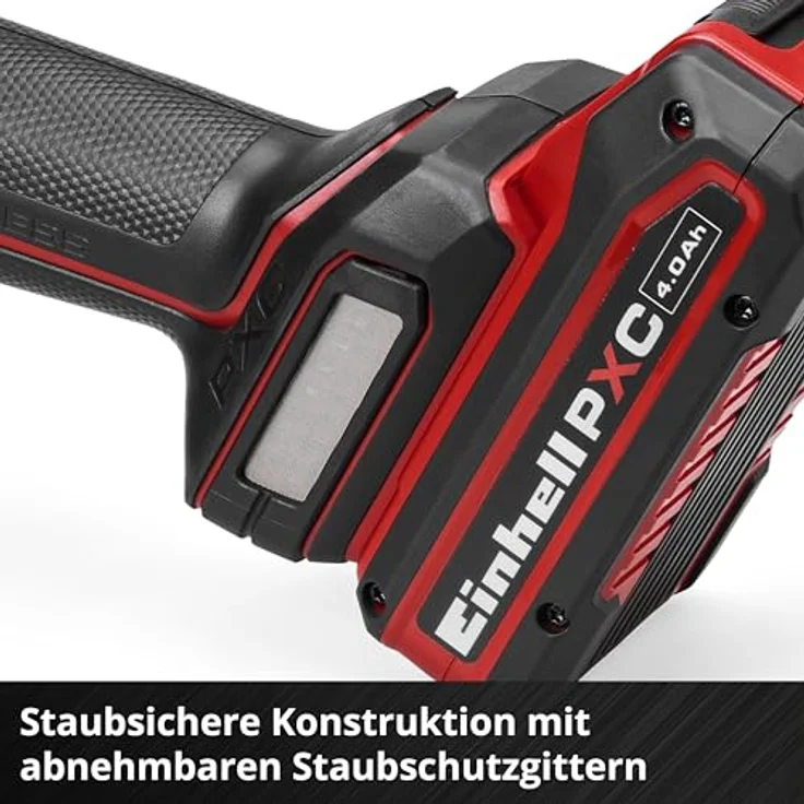 Einhell Akku-Winkelschleifer 'TP-AG 18/125-13 Q Li BL Solo', kabelloses Schleifen und Trennen, vibrationsarm, werkzeugloser Scheibenwechsel – Bild 8