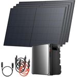 Solarway Balkonkraftwerk 2000Wp / 800W, Komplettset mit 3,8 kWh EcoFlow Stream Ultra X Speicher, 4 x 500W Solarmodulen, steckerfertige Mini-Solaranlage für die Steckdose