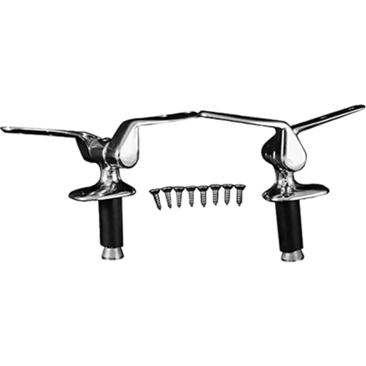 Duravit WC-Deckel-Scharnier, Scharnierpaar für Sitz - Chrom, langlebig und korrosionsbeständig