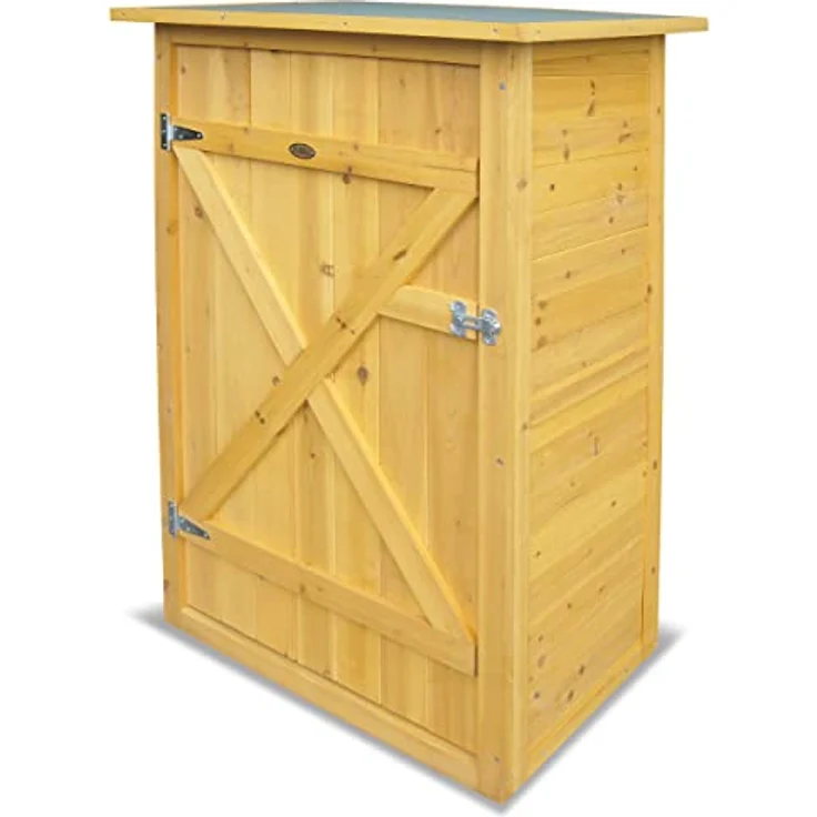 Habau Gartenschrank Holz, 75 x 56 x 117 cm, natur – Bild 2