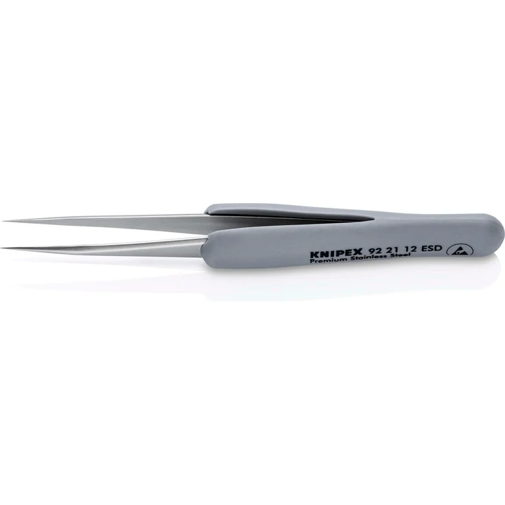Knipex Pinzette Gummi-Pinzette ESD Edelstahl, präzise und ESD-geprüft