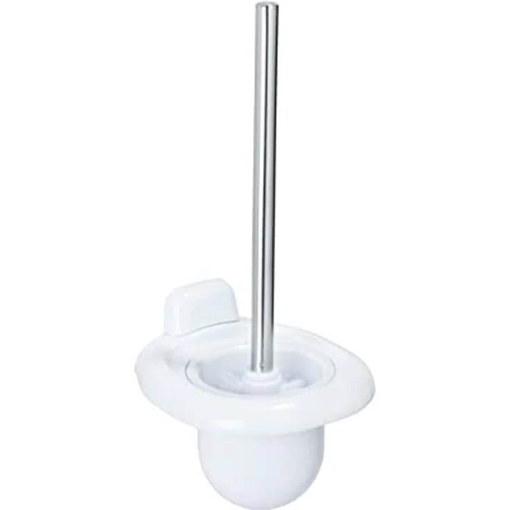 Wenko WC-Garnitur Pure, dekorative Kunststoff-Garnitur in Weiß mit Chrom-Stiel und hygienischem Bürstenkopf – Bild 2