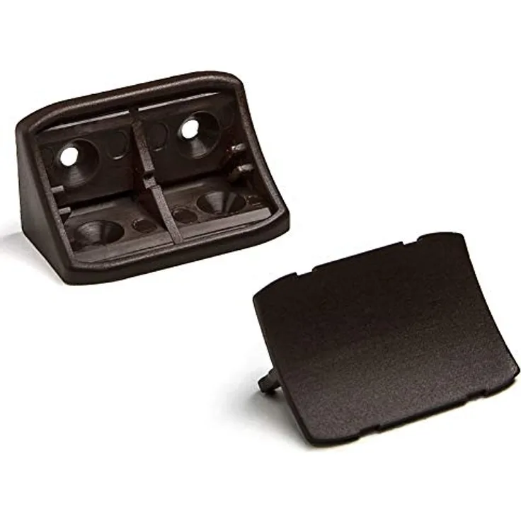 100 Stück Doppel Korpusverbinder Eckverbinder Schrankverbinder Möbelverbinder Winkel für Möbel 24 x 24 x 44 mm Farbe: Dunkelbraun