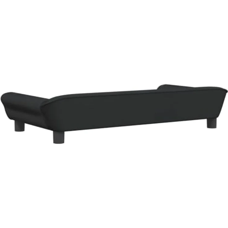 vidaXL Hundebett Schwarz 100x50x21 cm Samt – Bild 5