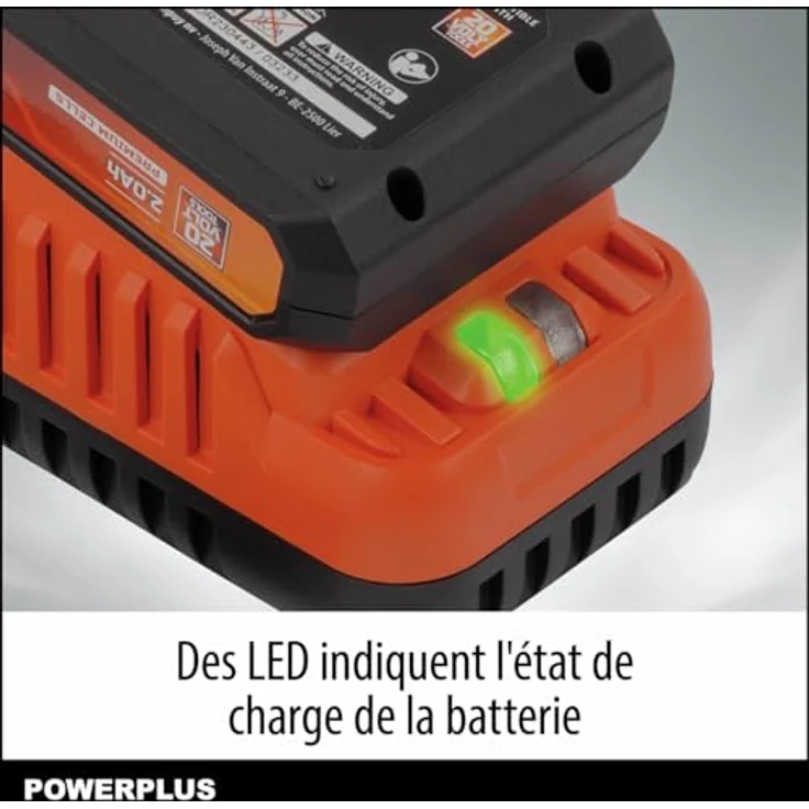 VARO Wiederaufladbare Lithiumbatterie Powerplus 2 Ah, Li-Ion Akku in Orange für Werkzeug – Bild 6