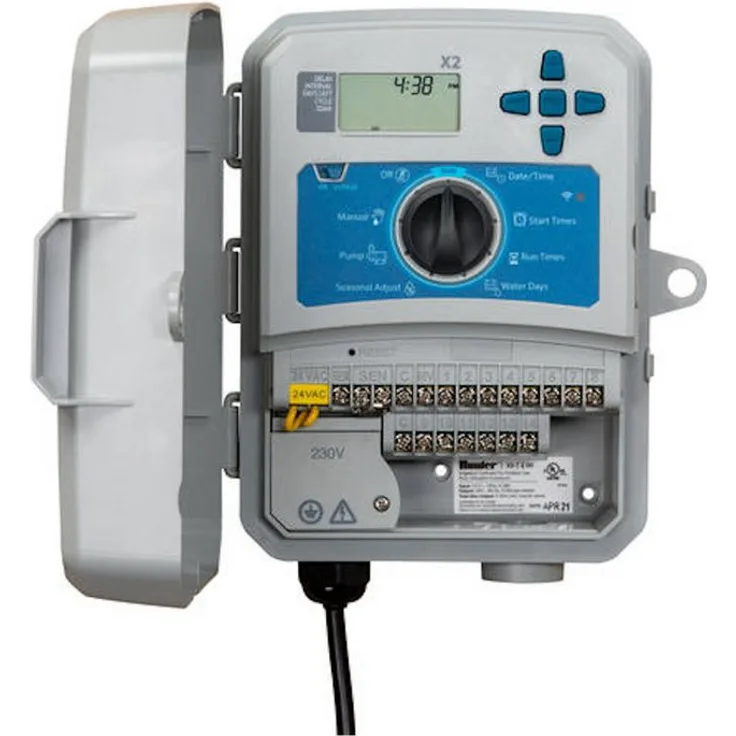 Hunter Bewässerungssystem Steuergerät Regenautomat WLAN-fähig, Typ X2 Outdoor, 6 Stationen