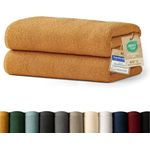 Blumtal Saunatuch, Hellbraun, 80x200 cm, Oeko-Tex® Standard 100, 500 g/m², mit Aufhängeschlaufe, für Freizeit und Wellness