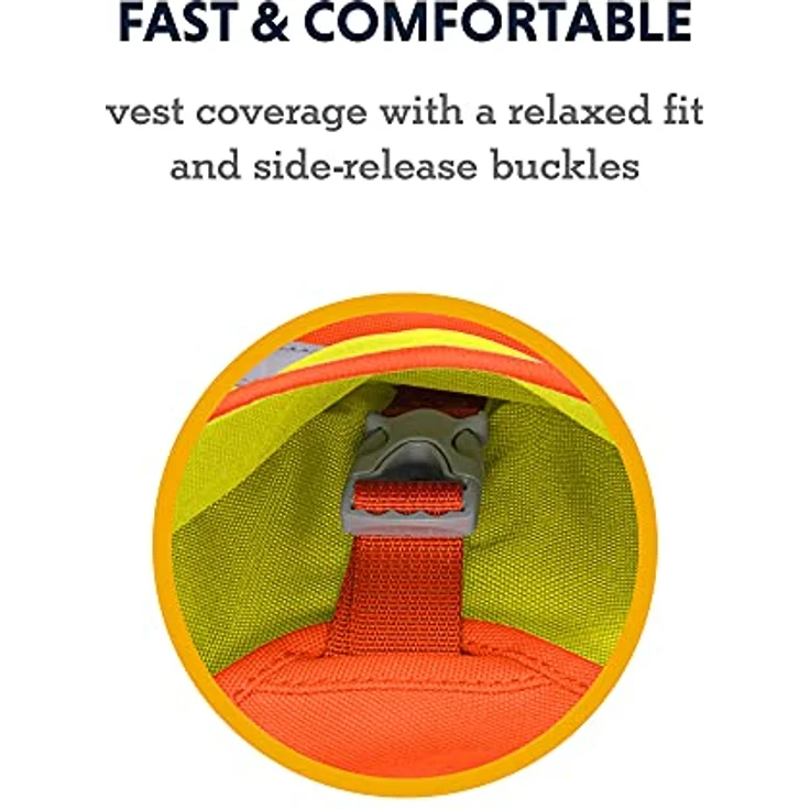 Ruffwear Hundejacke LUMENGLOW™ HI-VIS DOG JACKET 0577-850, Reflektierende Seitenteile, Blaze Orange – Bild 6