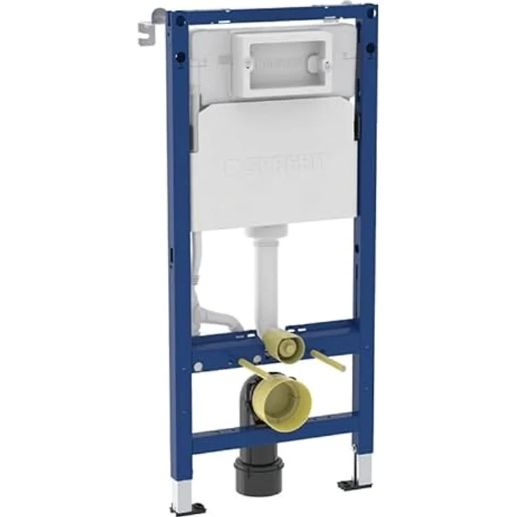 Geberit Duofix Basic WC-Element 112 cm mit 12 cm Unterputz-Spülkasten, höhenverstellbar für wandhängendes WC, Delta-Betätigung, stabile & leise Installation