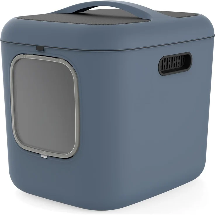 Rotho Katzentoilette BIALA XL, geschlossene Katzentoilette mit zwei Kohlefiltern und ergonomischem Griff für größere Katzen und Mehrkatzenhaushalte