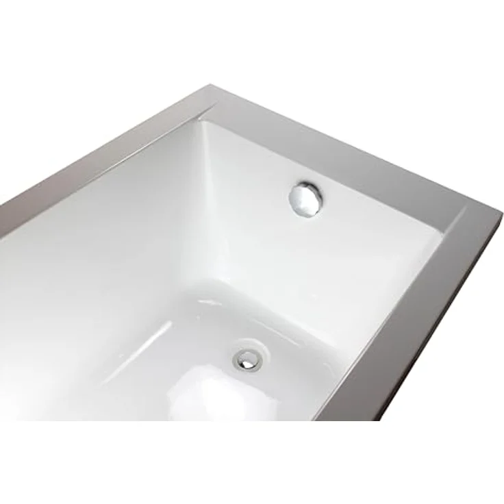 sanicomfort Badewanne Komplettset Rechteck 170x75 cm – weiße Acryl-Badewanne mit Styropor-Wannenträger, Ablaufgarnitur, Wärmedämmung & Schalldämmung, pflegeleicht & robust – Bild 4