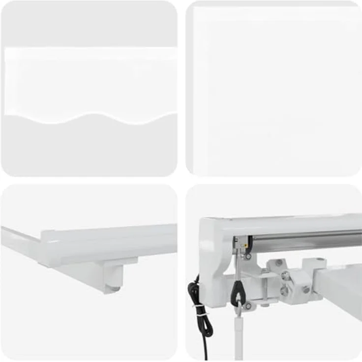 vidaXL Elektrische ausziehbare Markise, weiß, 5 x 3,5 m – Bild 6