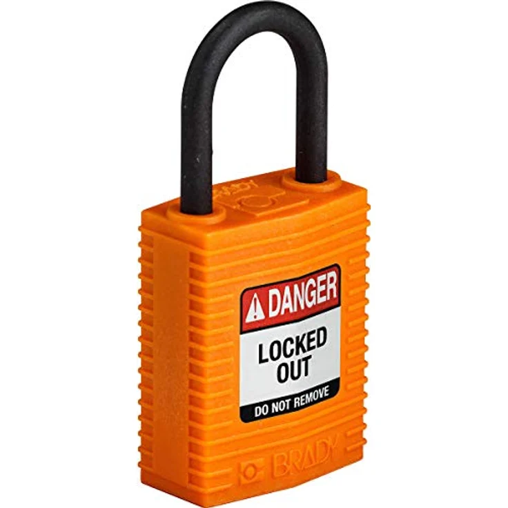Brady SafeKey Nylon Lockout-Vorhängeschloss - kompakt Mit Nylon Bügel 25.00 mm Orange KA - 3 Stück, Gleichschließende Schlösser – Bild 4