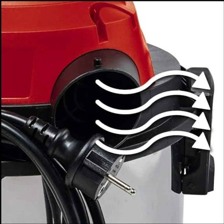 Einhell Nass-Trockensauger TC-VC 1820 S (1250 W, 20 L, Blasanschluss, Zubehörhalterung, inkl. Kombidüse Nass--Trockensaugen, Fugendüse, Plastikschlauch 1,5m, 3tlg. Plastikrohr, Schaumstofffilter) Beutel - beutellos 20 Liter – Bild 5