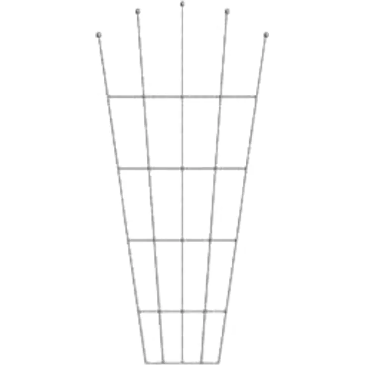 ELEO Rankgitter Brindisi groß verzinkt - fächerförmig 170x81 cm Rankhilfe für Rosen, Kletterpflanzen wetterfest feuerverzinkt - Spalier aus Metall massiv stabil - mit Wandhalterung für Hauswand - Rostbeständig, wetterfest - Gartendeko für draußen - Geschenkidee