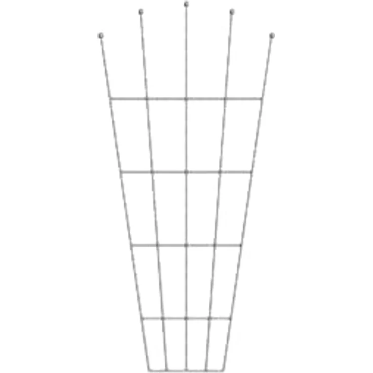 ELEO Rankgitter Brindisi groß verzinkt - fächerförmig 170x81 cm Rankhilfe für Rosen, Kletterpflanzen wetterfest feuerverzinkt - Spalier aus Metall massiv stabil - mit Wandhalterung für Hauswand - Rostbeständig, wetterfest - Gartendeko für draußen - Geschenkidee – Bild 1