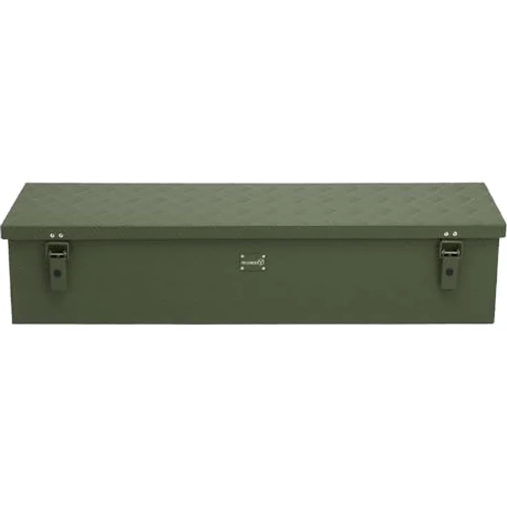 Alubox ABX-RL86G Werkzeugkiste, 86 Liter, Aluminium Riffelblech 1,5mm, leicht und robust, olivgrün lackiert – Bild 4