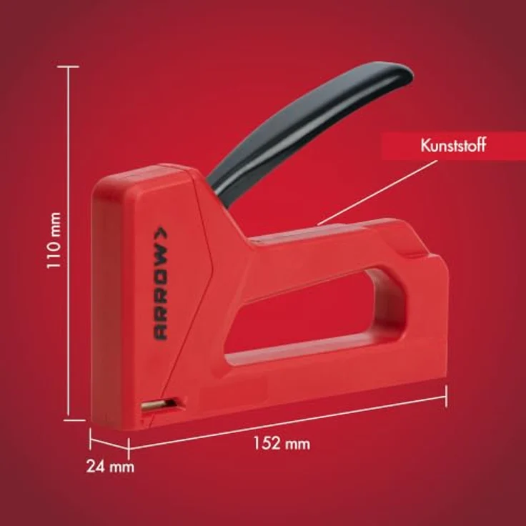 Arrow JT21 000006 Handtacker, kompakt & präzise mit Klammernlänge 6-10mm, ergonomisches Design – Bild 5