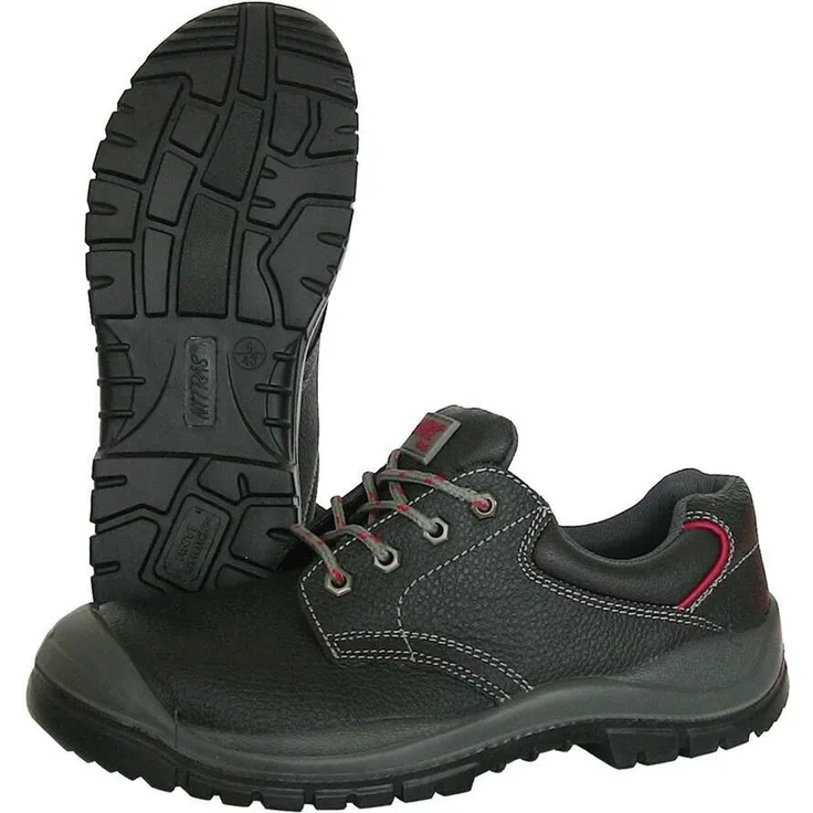 Nitras Safety Step I, Sicherheitsschuhe Gr. 47, Schwarz, S3 Stahlkappe, rutschfeste Laufsohle, ergonomische Einlegesohle