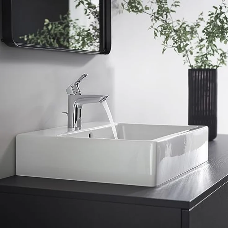 hansgrohe Logis 100 Waschtischarmatur, ComfortZone 100, Normalstrahl, Durchflussmenge 5 l/min, Metall Zugstangen-Ablaufgarnitur – Bild 10