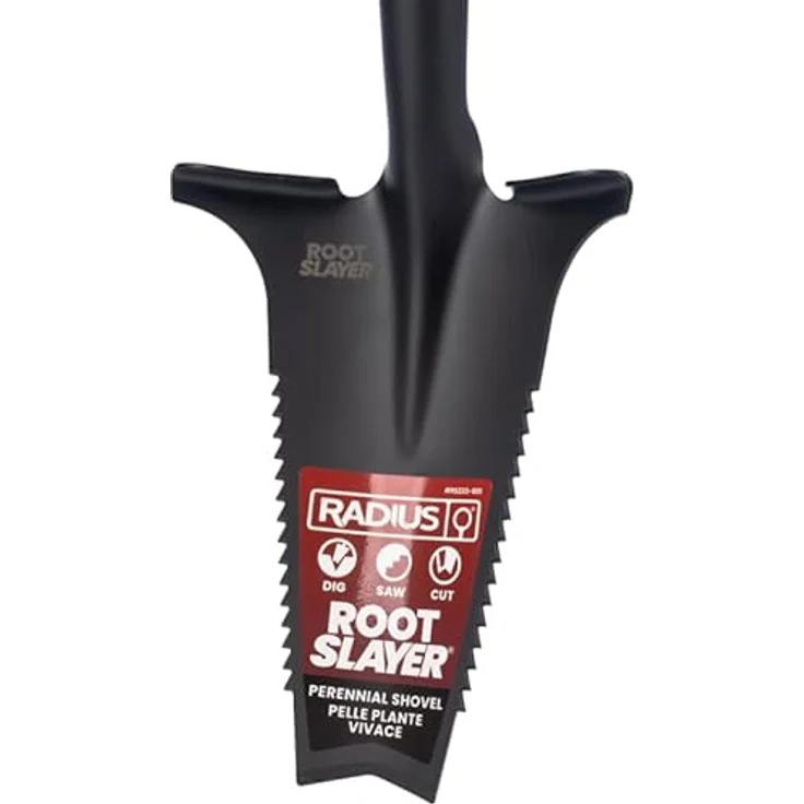 Root Slayer® Spaten 2.0 Radius Pro, Multifunktions-Wurzelspaten mit ergonomischem Griff und Klinge mit Zähnen, 1-St. Set – Bild 7