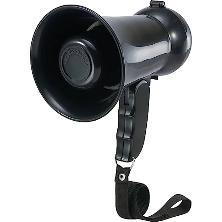 SpeaKa Professional CS-882 Megaphon mit Haltegurt, 200 m Reichweite, 5 W Leistung