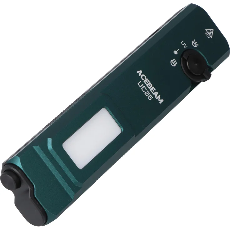 AceBeam UC25 Taschenlampe, 3.100 Lumen mit Kalt- und Warmweißem Licht, UV-Licht und grünem Laser, Grün