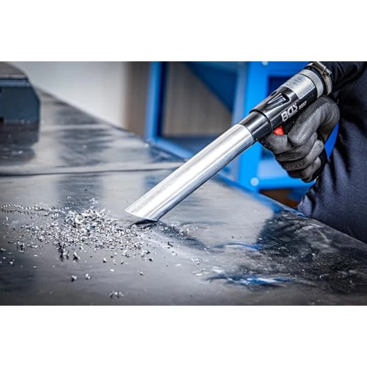 BGS Druckluftaufsatz, Druckluft-Saug- / Blaspistole umschaltbar, 8-tlg. Set mit Metallgehäuse, flexiblen Verlängerungen und Düsen – Bild 2