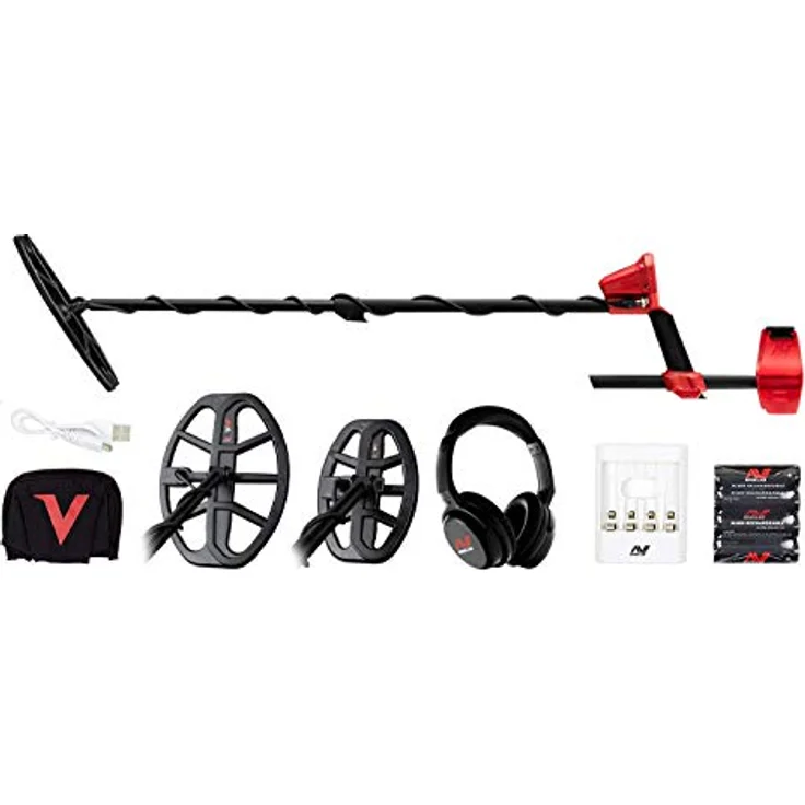 Minelab Vanquish 540 Pro Paket, Multifrequenz Metalldetektor mit V12 und V8 Suchspulen, Bluetooth-Kopfhörern und 5 vorprogrammierten Suchmodi – Bild 2