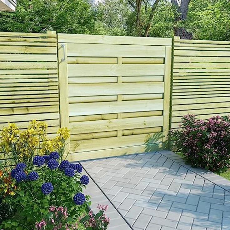 vidaXL Gartentor Imprägniertes Kiefernholz 100 x 100 cm grün – Bild 2