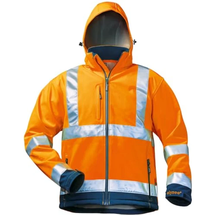 Elysee Warnschutz-Softshelljacke Elysee Orange/Marineblau, EN 471/3 – Bild 2