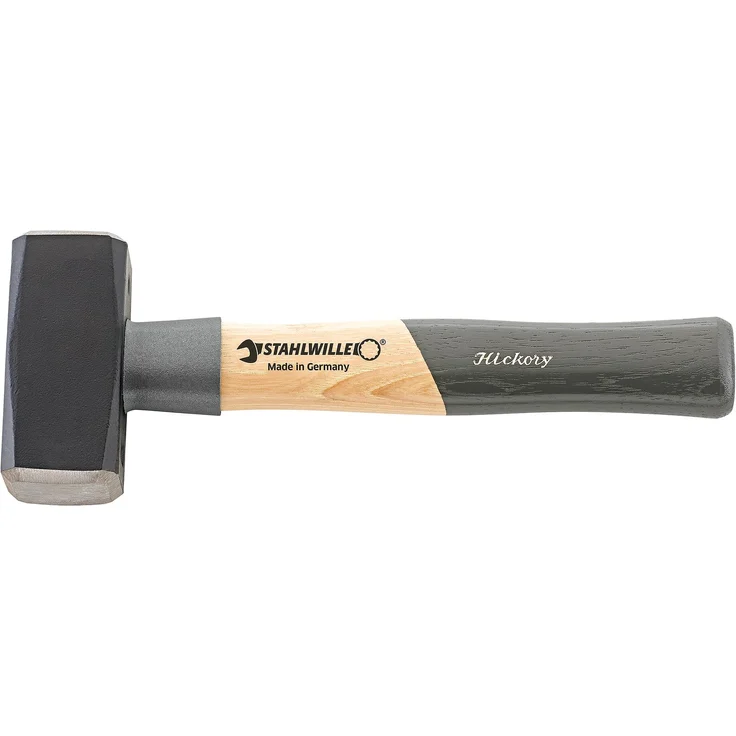 Stahlwille Fäustel 10962, 1,66 kg mit ergonomischem Hickory-Holzstiel und lackiertem Griffende