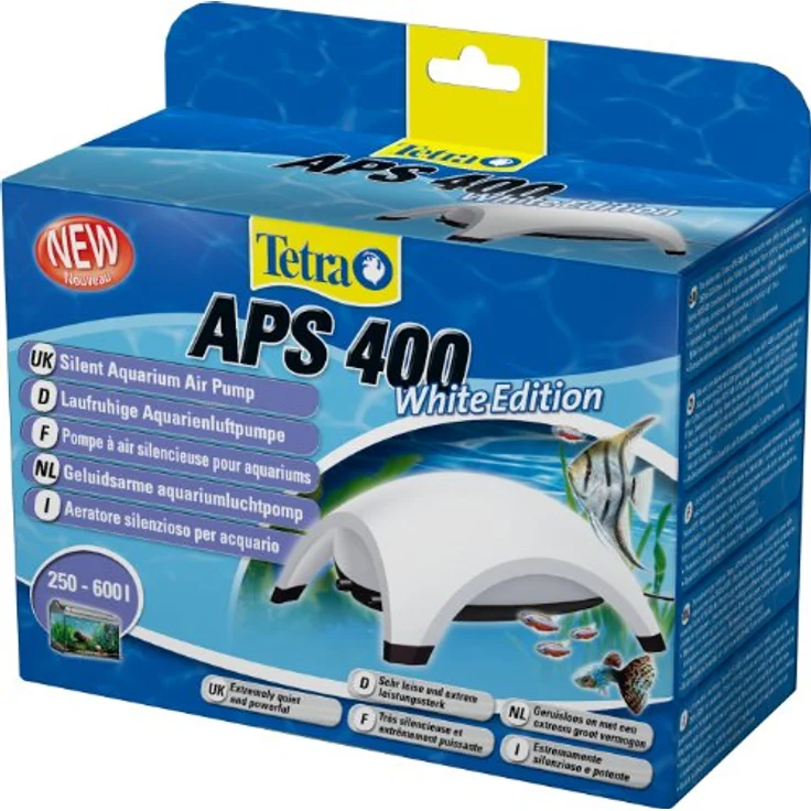 Tetra APS 400 Aquarium Luftpumpe - leise Membran-Pumpe für Aquarien von 250-600 L, weiß – Bild 1