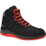 Elten MADDOX S3 Black-Red Mid ESD, Sicherheitsschuhe mit hohem Tragekomfort und innovativer Sohlentechnologie, Größe 40