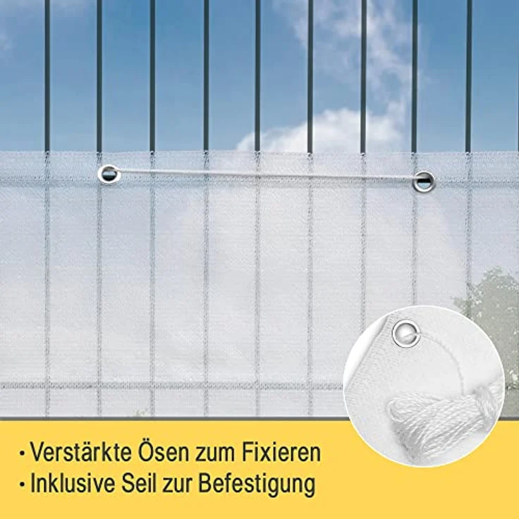Sol Royal SolVision HDPE Balkonumspannung HB2 300x90cm Weiß – Bild 6