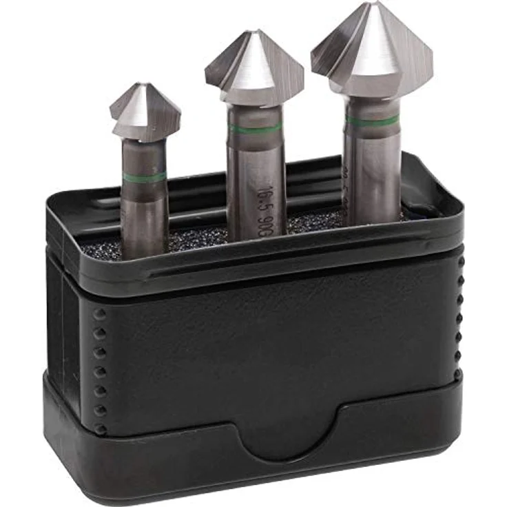 alpen HSS Kegelsenker, 90 Grad, DIN 335 C, Durchmesser 12,4, 16,5, 20,5 mm als 3-teiliger Satz im Gewerbepack, 229200003100 – Bild 2