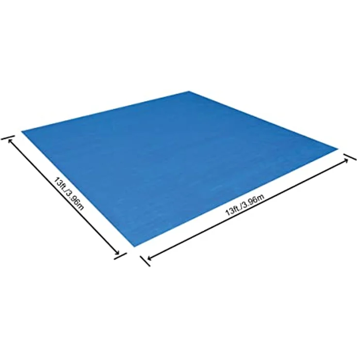 Bestway Flowclear quadratische Bodenplane 396 x 396 cm für Aufstellpools bis Ø 366 cm, blau – Bild 3