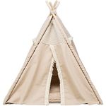 Trixie rutschfestes Tipi für Hunde und Katzen im angesagten Boho-Design Tipi Boho, 55 × 65 × 55 cm, BEIGE - mit integriertem, waschmaschinengeeignetem Wendekissen - 38211 - Preisvergleich
