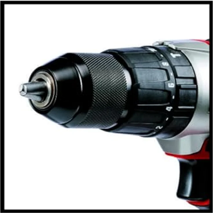 Einhell Akku Schlagbohrschrauber TE-CD 18-2 Li-i Set (18 V,Li-Ion,13 mm Bohrfutter,Leerlaufdrehzahl 0-1250 min-1,Inkl. 2x1,5 Ah Akkus,Schnellladegerät und Aufbewahrungstasche) – Bild 6