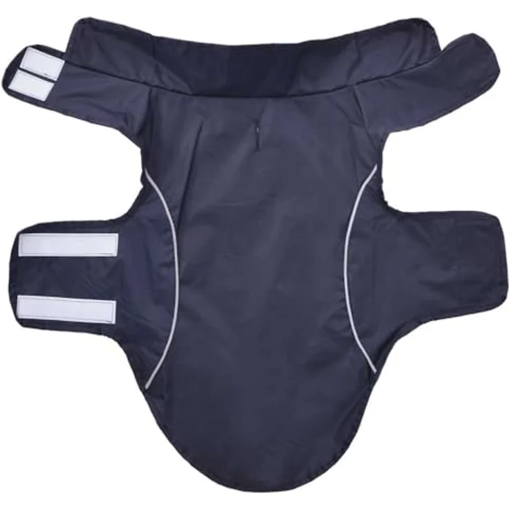 vidaXL Hunde Regenmantel, wasserdicht mit Reflexstreifen, Polyester, marineblau, Größe S, leicht zu tragen, maschinenwaschbar – Bild 5