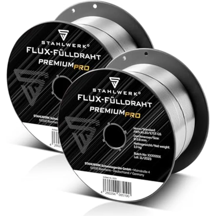 2 x MIG MAG Premium Fülldraht E71T-GS Ø 0,8 mm S100- D100 Rolle 1 kg – Bild 2