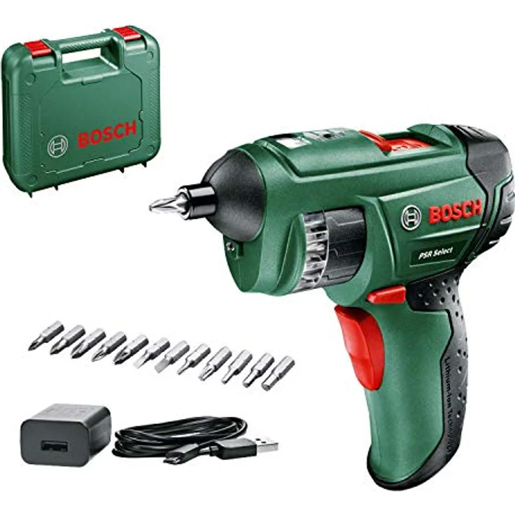 Bosch Home and Garden 0603977005 Akkuschrauber PSR Select (1,5 Ah, 3,6 Volt System, mit Micro USB, im Handwerkskoffer), 3.6 V – Bild 2