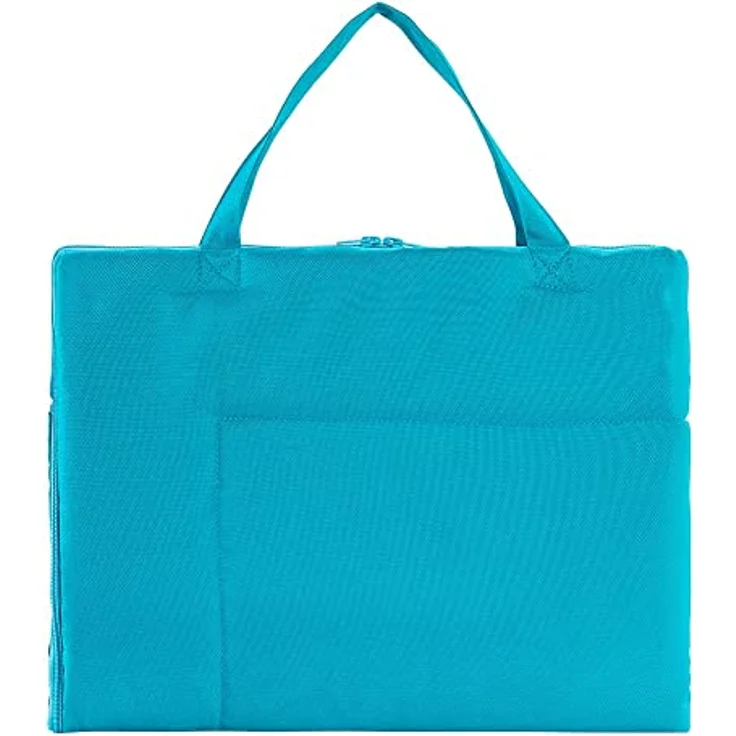 KAHU Faltbare Hundedecke für unterwegs (60 x 80 cm) • Hunde Reisedecke als praktische Tragetasche • Hundedecke zum Mitnehmen • Liegekissen Hund • Hundematte waschbar • Farbe: Türkis – Bild 1