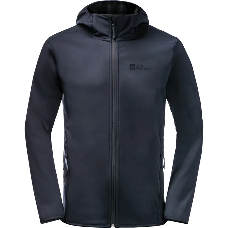 Jack Wolfskin Bornberg Kapuzenpullover Blau S, Softshelljacke mit TEXASHIELD PRO, winddicht und wasserabweisend