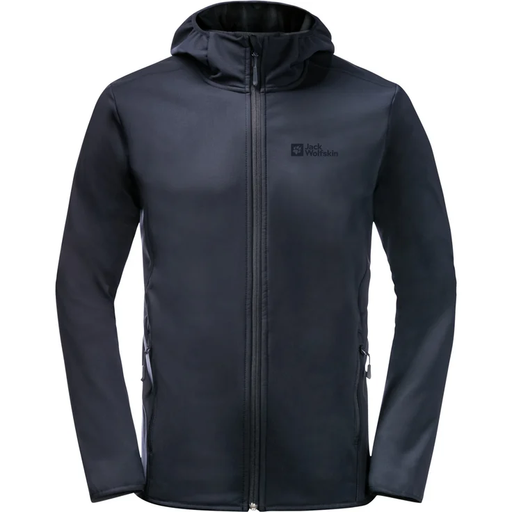 Jack Wolfskin Bornberg Kapuzenpullover Blau S, Softshelljacke mit TEXASHIELD PRO, winddicht und wasserabweisend