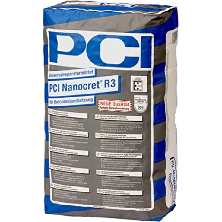PCI Nanocret R2 / R3, Betonreparatur-Instandsetzungsmörtel, faserarmiert, 20 kg (R2) / 25 kg (R3)