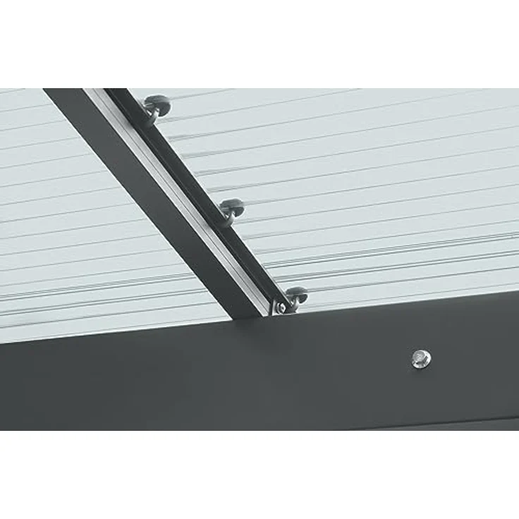 XIMAX Wing Carport Anthrazit, freistehendes Aluminium-Carport mit wellenförmigem Dach, 531 x 275 x 283 cm, Komplettbausatz – Bild 5
